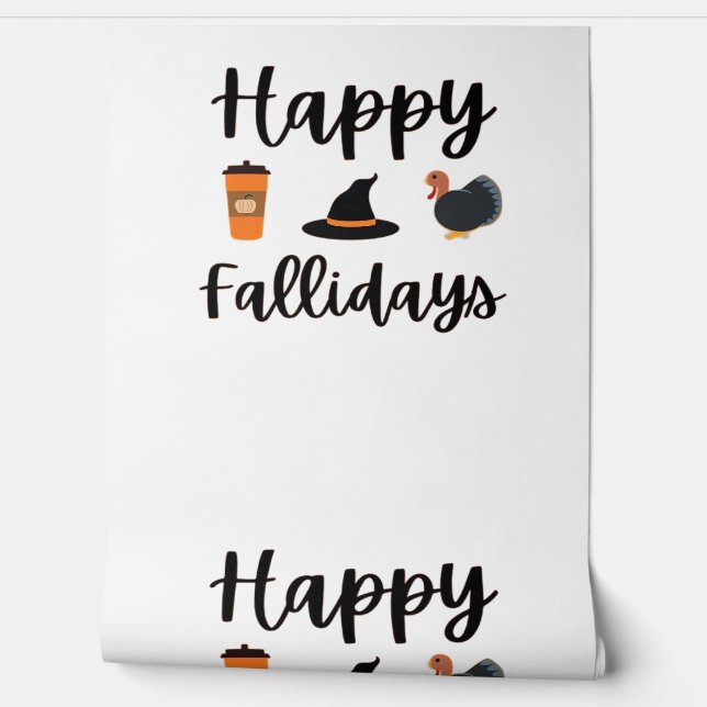 Papel Pintado Temporada de otoño feliz Fallidays Thankending Hal (Desenrollar)