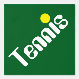 Papel Pintado Tenis Amarillo Blanco Lento Mod Texto Sobre Verde