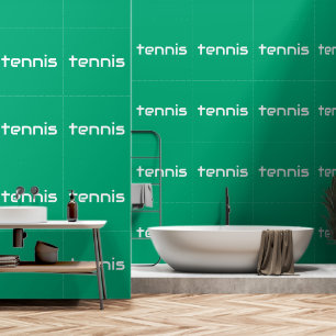 Papel Pintado TENIS Diversión Refinada Texto Elegante Blanco Sob