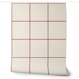 Papel Pintado Terracota Cuadro de Ventana Ancho Moderno