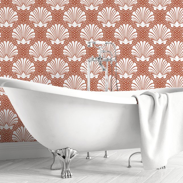 Papel Pintado Terracota y conchas blancas (Subido por el creador)