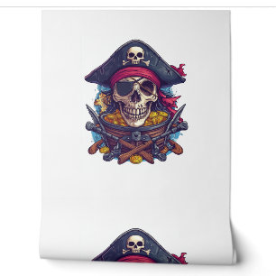 Papel Pintado Tesoro pirata de cráneo