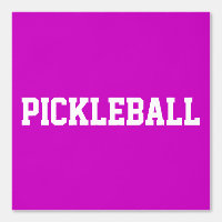 Texto atlético de PICKLEBALL Blanco sobre rosa bri