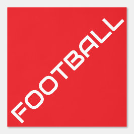 Papel Pintado Texto de FÚTBOL blanco esporádico diagonal en rojo