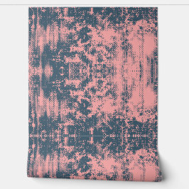 Papel Pintado Textura abstracta rosa y verde azulado intenso