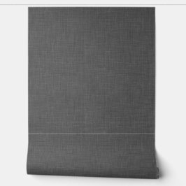 Papel Pintado Textura de lino de carbón oscuro moderno