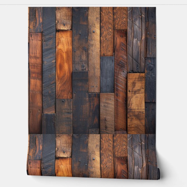 Papel Pintado Textura de madera cruda (Desenrollar)