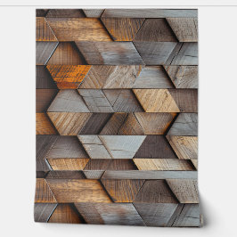 Papel Pintado Textura de madera gris oscura