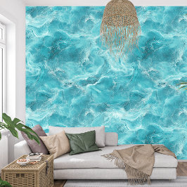 Papel Pintado Textura de mármol turquesa de lujo