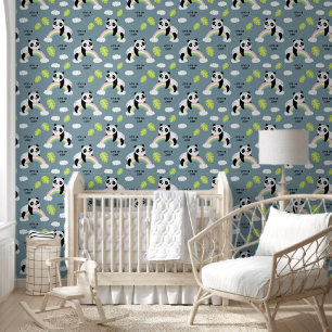 Papel Pintado Tiempo de dormir Pandas y Rainbows Nursery