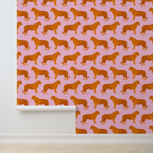Papel Pintado Tigre de gato grande moderno y negrita