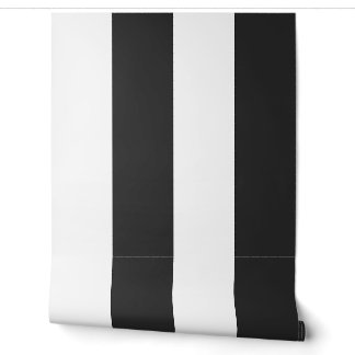 Papel Pintado Tira de Cabana de Silla Larga Negra y Blanca en Ne