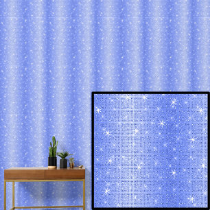 Papel Pintado Tiras azules oscuras de luz media con estrellas es