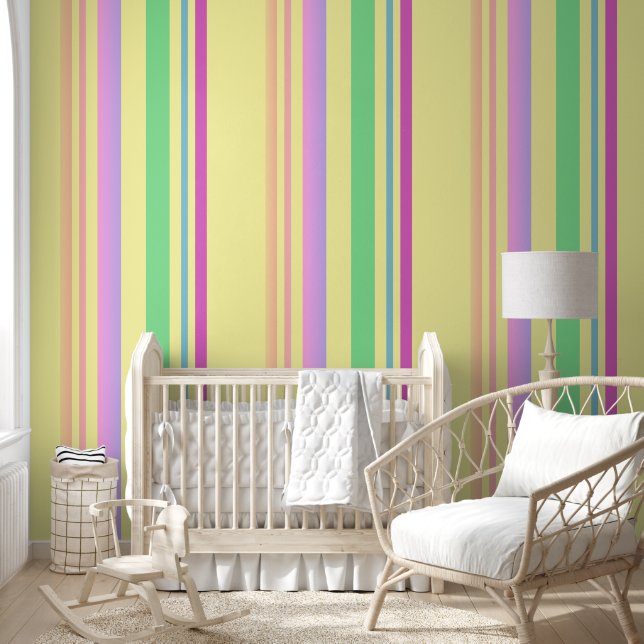 Papel Pintado tiras coloridas (Niños)