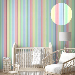 Papel Pintado Tiras de color Tejido suave Tejido vertical de lín
