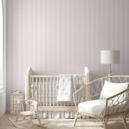 Papel Pintado Tiras rosa pastel suave habitación de bebé adorabl