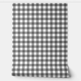 Papel Pintado Toca superior clásica de gris a cuadros