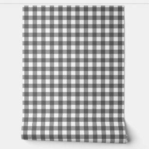 Papel Pintado Toca superior clásica de gris a cuadros