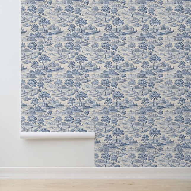 Papel Pintado Toile azul Homestead (Solicitud)