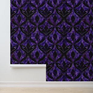 Papel Pintado Tonos de joya púrpura y negro