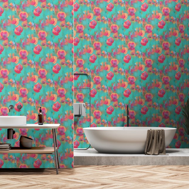 Papel Pintado Tonos de Papaver (Baño)