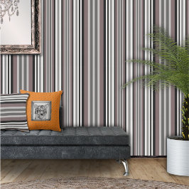 Papel Pintado Tonos de tierra elegantes patrón de rayas marrón s