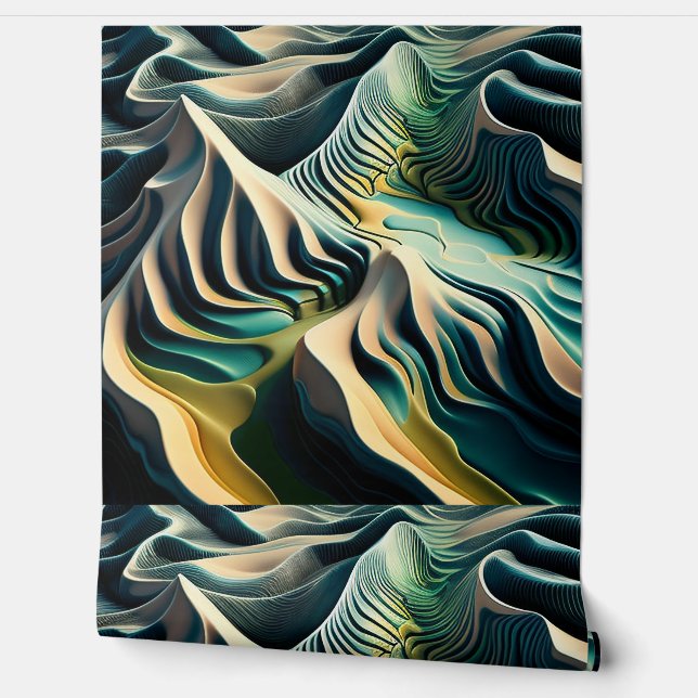 Papel Pintado Topographic Currents (Desenrollar)