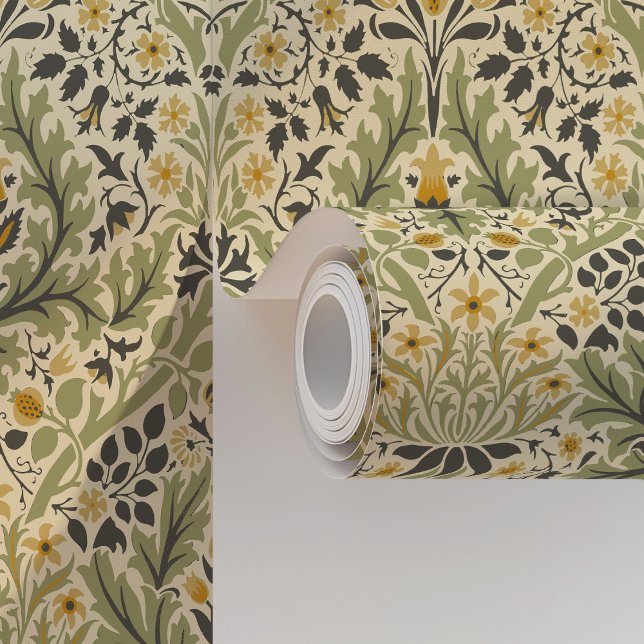 Papel Pintado Torneo de primavera William Morris - Verde oliva (Subido por el creador)