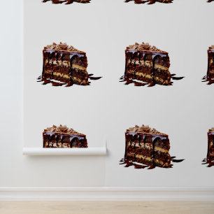 Papel Pintado Torta de chocolate de varias capas indulgente de S
