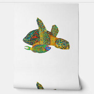 Papel Pintado Tortuga del Mar de Ópalo Negro