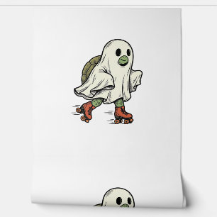 Papel Pintado Tortuga Fantasma Patinaje Sobre Ruedas Diseño Vint
