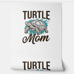 Papel Pintado Tortuga Mamá Grabado Vintage Diseño Vectorial_1