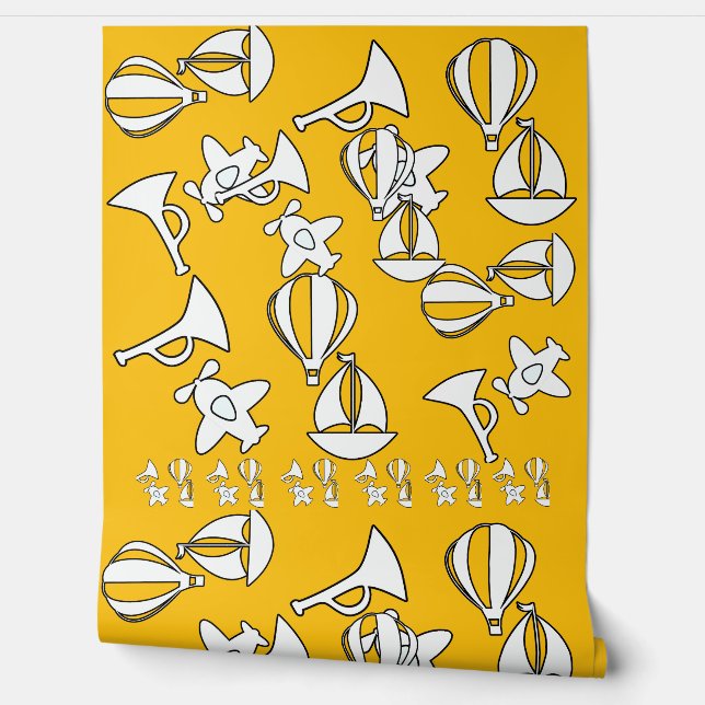 Papel Pintado Toy Collection Kids Yellow       (Desenrollar)