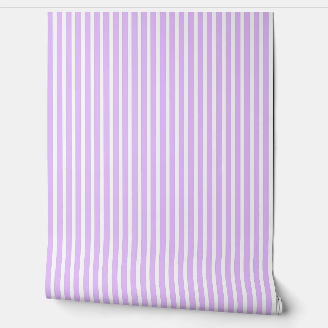 Papel Pintado Tradicional de lavanda y blanco  (Desenrollar)