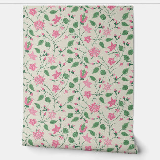 Papel Pintado Trailing Floral - Paisley - Bright Pink And Green 