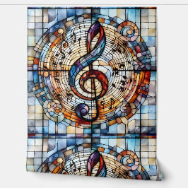 Papel Pintado Treble Clef Stain Glass