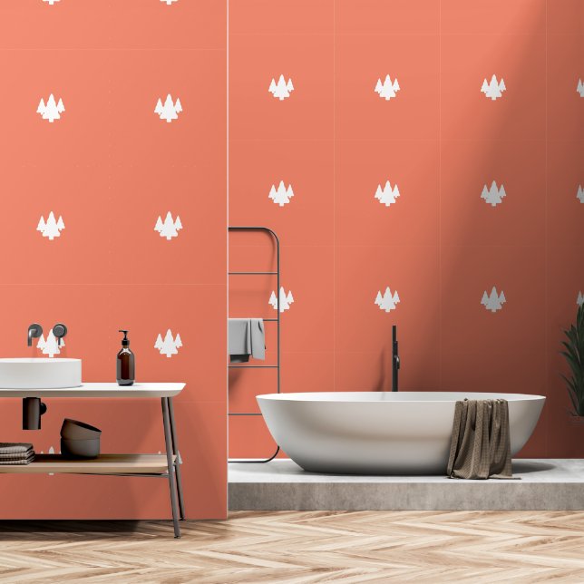 Papel Pintado Trees Salmon (Baño)