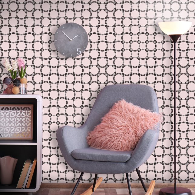 Papel Pintado Trellis Circles Black Pink (Subido por el creador)