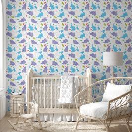 Papel Pintado Trendy Pink Dinosaur