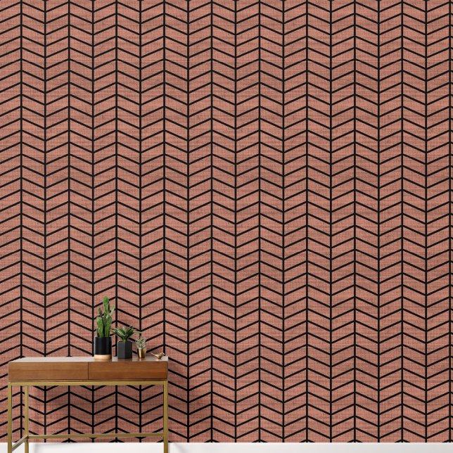 Papel Pintado Trendy Rustic Brown Chevron (Pasillo)