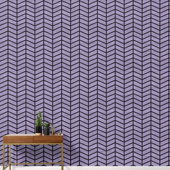 Papel Pintado Trendy Rustic Purple Chevron (Pasillo)