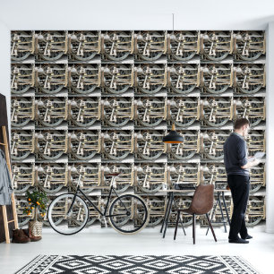 PAPEL PINTADO TRENES DE VAPOR