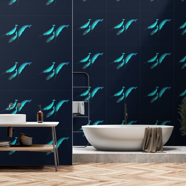 Papel Pintado Tres Narwhal (Baño)