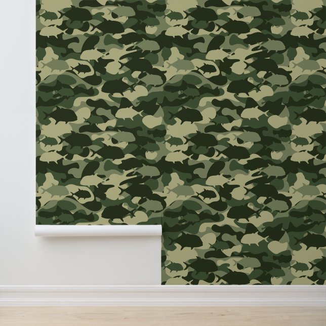 Papel Pintado Trévala gigante - Patrón de camuflaje de Ulua (Solicitud)