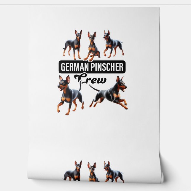 Papel Pintado Tripulación de Pinscher Alemán  (Desenrollar)