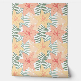 Papel Pintado Tropical Flowers