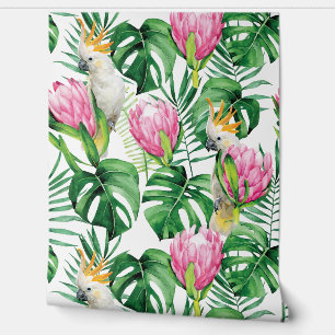 Papel Pintado Tropical y Cockatoo