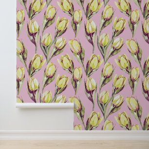 Papel Pintado Tulipanos de color de agua