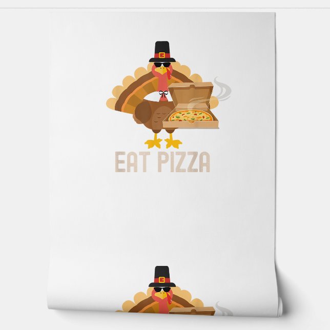 Papel Pintado Turquía Comen Pizza Shirt Adultos Vegan Niños Grac (Desenrollar)