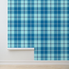 Papel Pintado Turquoise Tartan Plaid